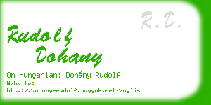 rudolf dohany business card